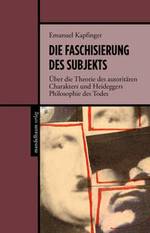 Buchcover auf dem das Gesicht Martin Heideggers als Collage zu sehen ist- die Teile des Gesichts sind unsortiert angeordnet