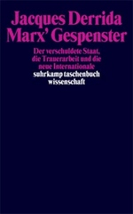 Der übliche schwarze Suhrkamp-Einband, Titel in violetter Druckschrift, kein Bild.