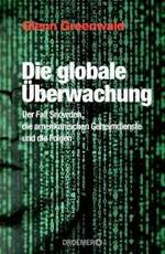 Der Hintergrund des Buchcovers ist schwarz und es sind grünliche Datensätze und Codes darauf abgebildet. Auf der linken Seite scheint Edward Snowden's Gesicht zur Hälfte durch die Codes hindurch. Das Cover ist in der Mitte unterteilt und rechts deutet sich eine Spiegelung der linken Hälfte an