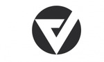 Auf dem Kopf stehendes weißes Dreieck auf schwarzem kreisförmigen Hintergrund. Es erinnert an den Buchstaben A und lehnt an das Logo der Agentur für Arbeit an.